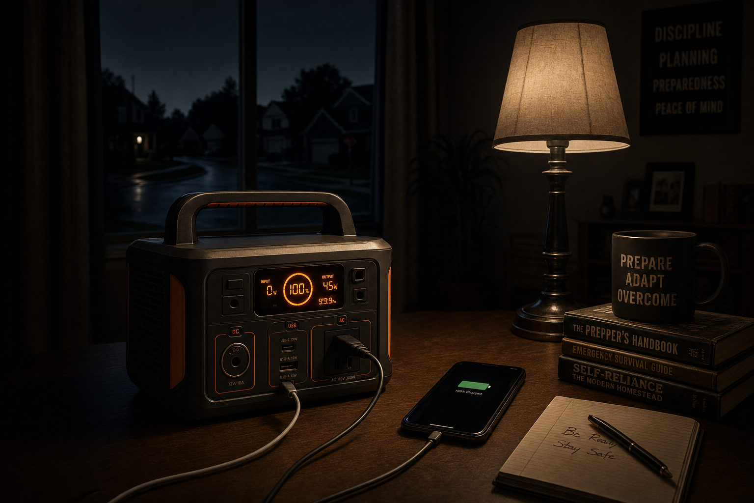 Emergency backup power during outage
